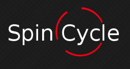 Spincycle logo: basically the word spincycle